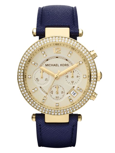 getigerte michael kors damenuhr|michael kors leather watches.